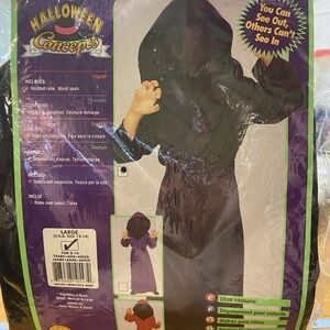 Mesh Face Robe Child Large 12-14 Costume Halloween Dress-Up NEW‎ Open Package